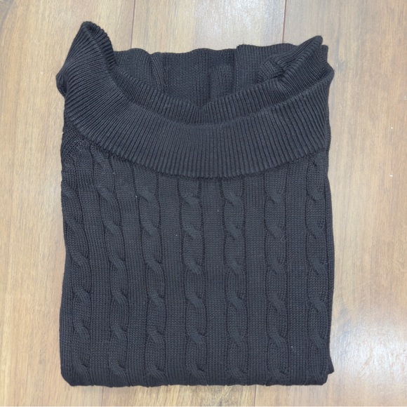 Lauren Ralph Lauren Y2K style Cable Knit off shoulder Sweater women’s size XL - Picture 6 of 8